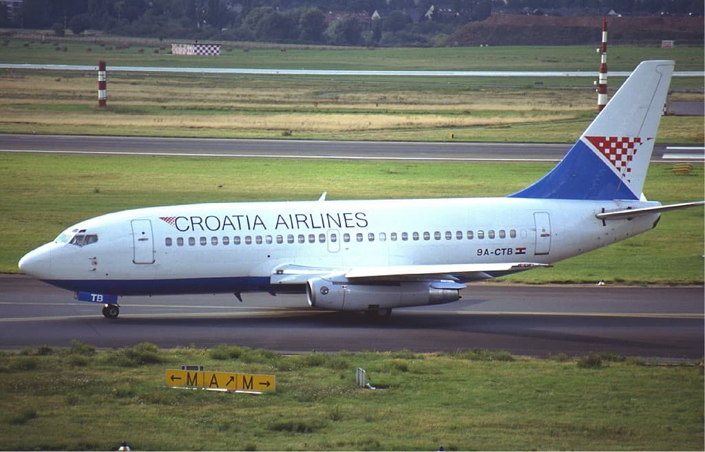 Croatia Airlines vliegtuig in vlucht