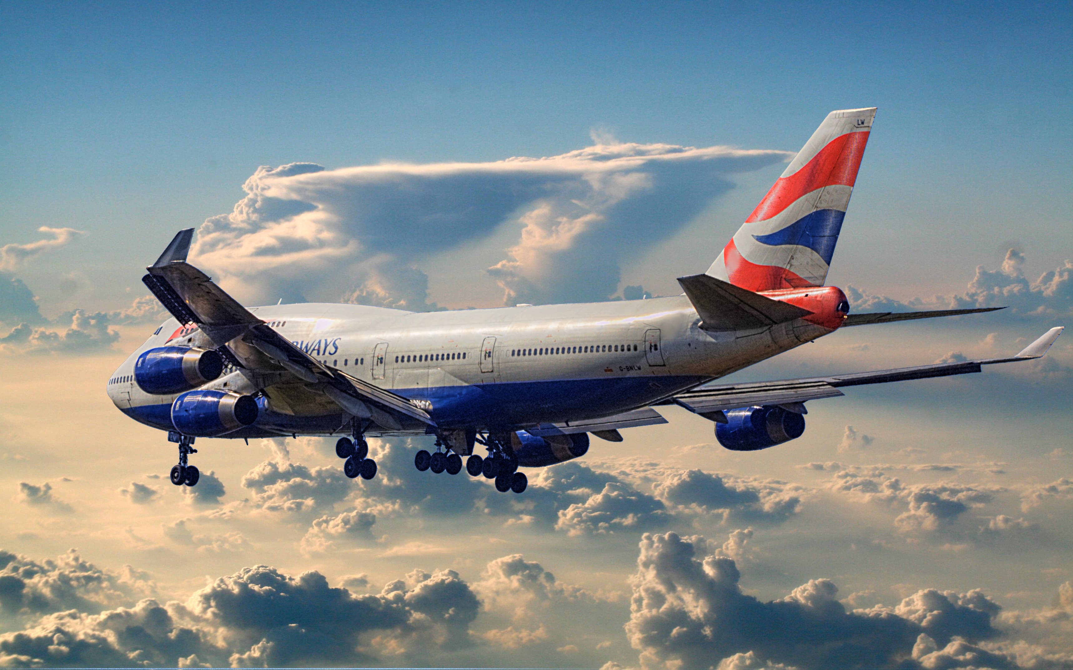 British Airways vliegtuig in vlucht