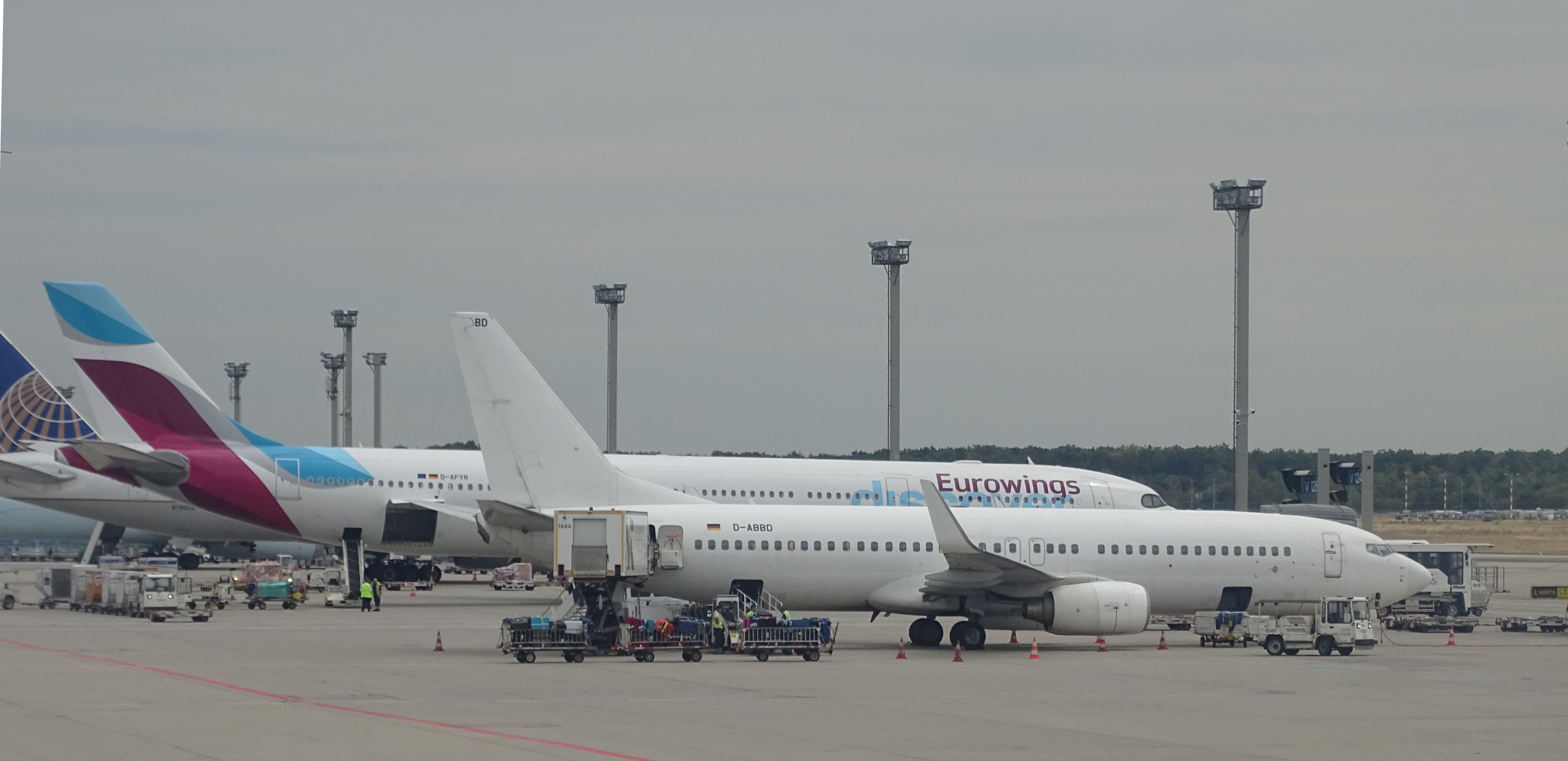 Eurowings vliegtuig in vlucht